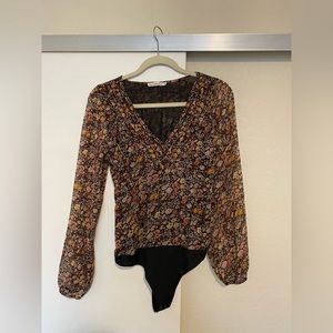 Abercrombie floral blouse bodysuit